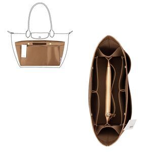 4045 Purse Organizer Insert For Handbags, Silky Bag Organizer With 2